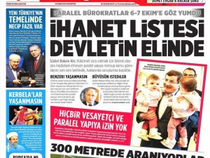 3 Kasım 2014 gazete manşetleri