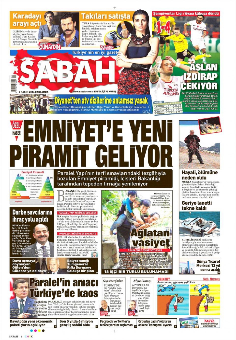 5 Kasım 2014 gazete manşetleri 15