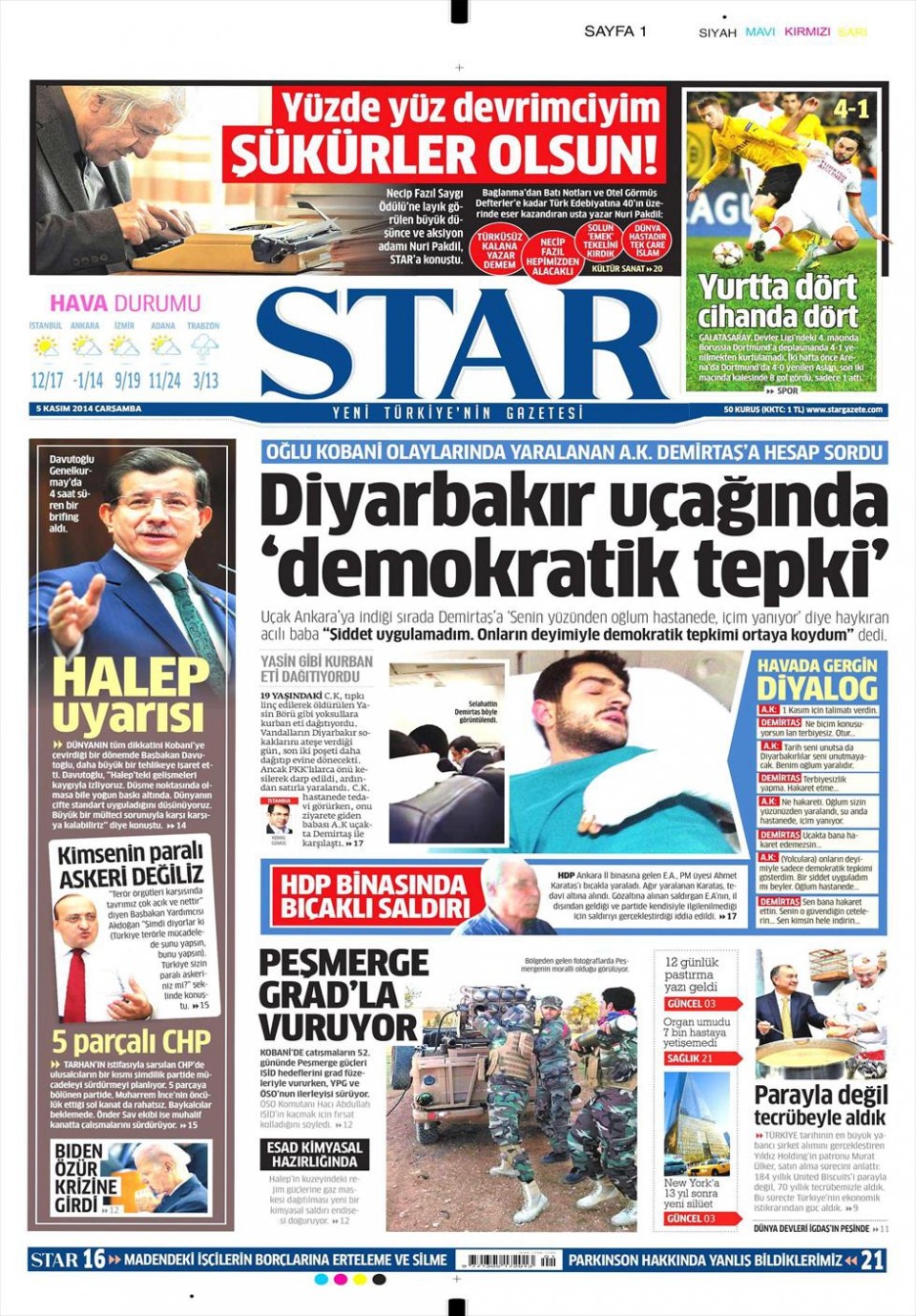 5 Kasım 2014 gazete manşetleri 17