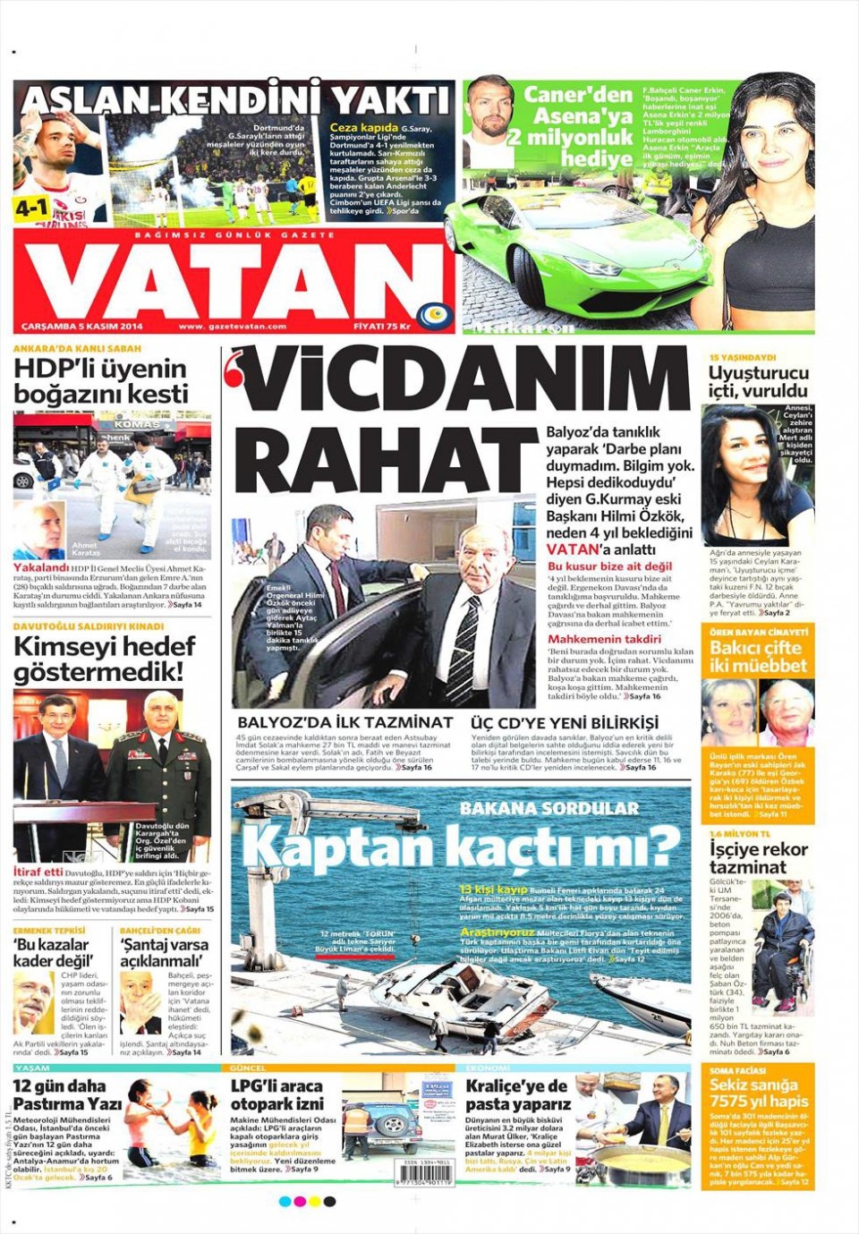 5 Kasım 2014 gazete manşetleri 21