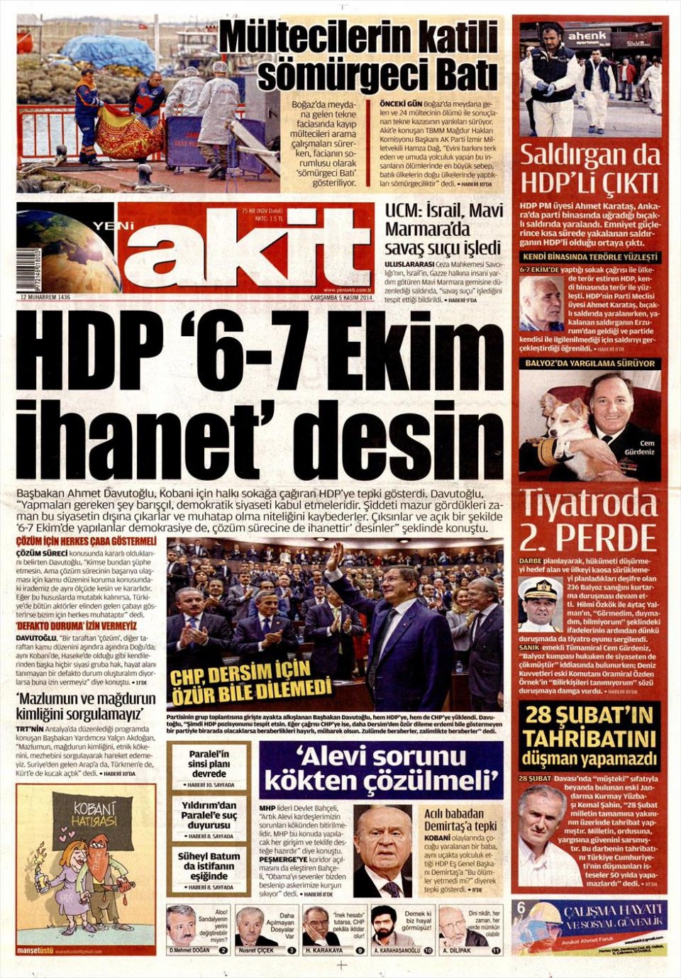 5 Kasım 2014 gazete manşetleri 22