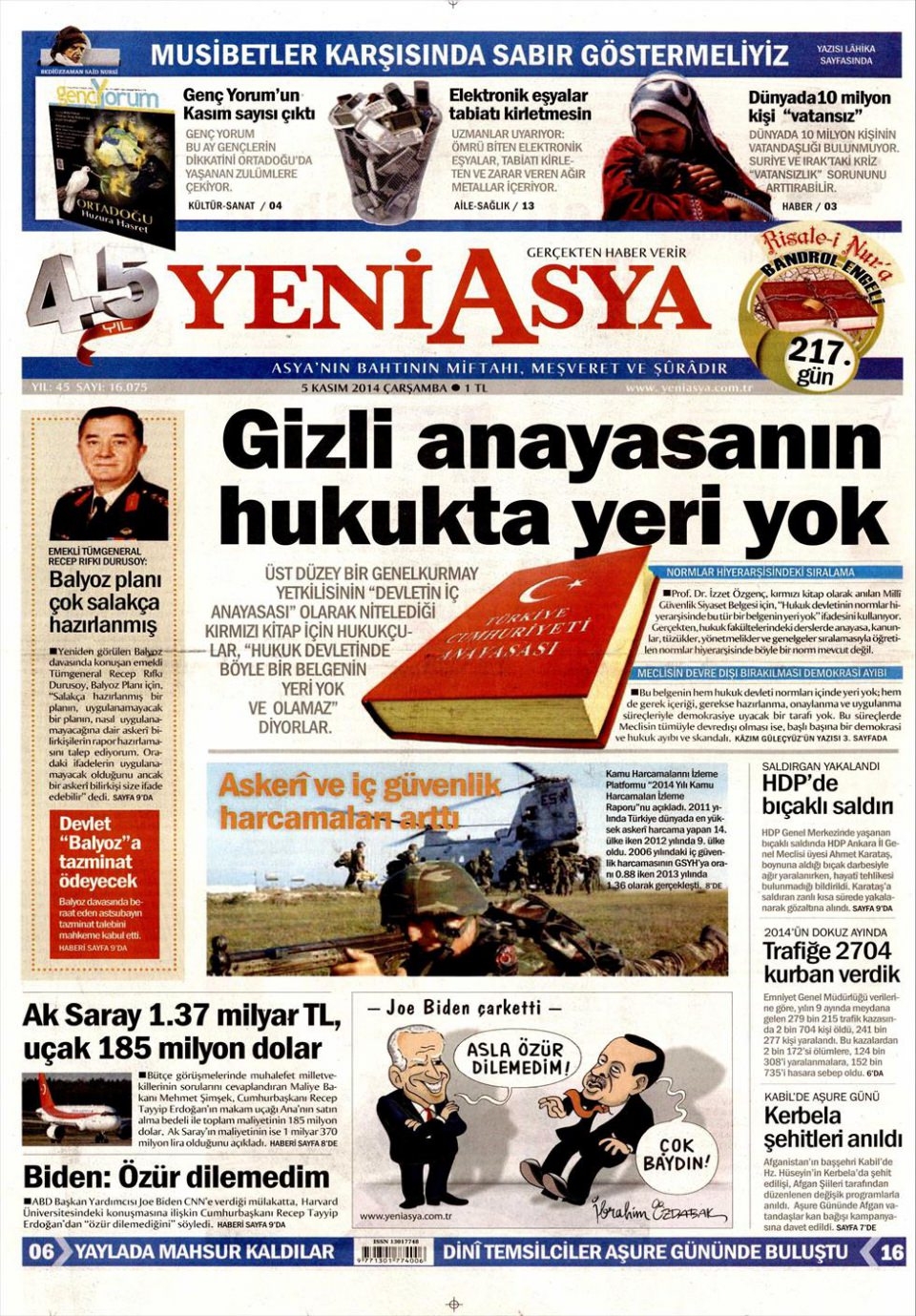 5 Kasım 2014 gazete manşetleri 23