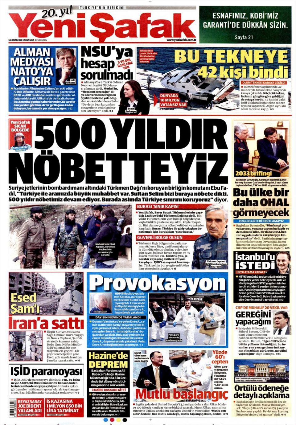 5 Kasım 2014 gazete manşetleri 24