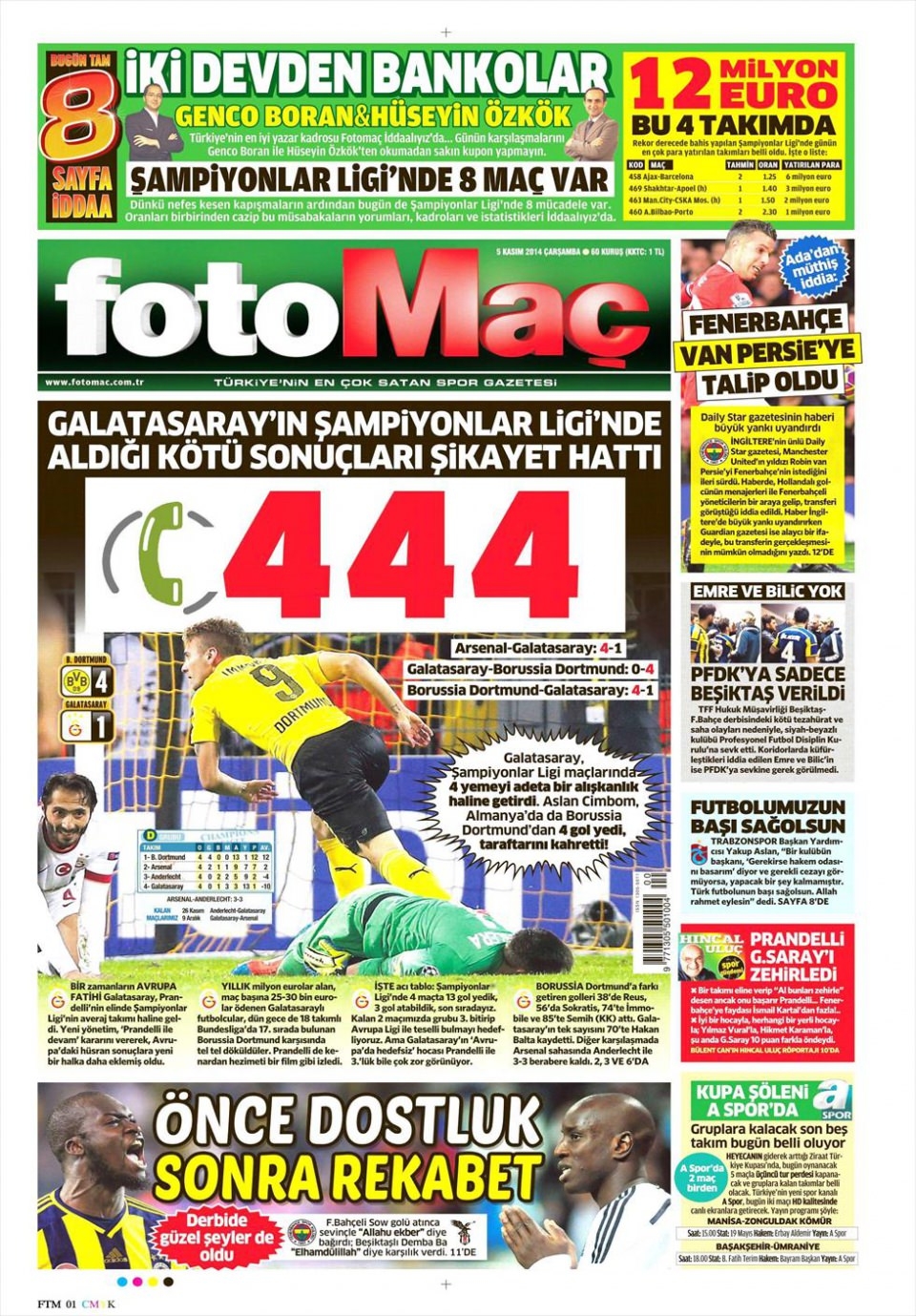 5 Kasım 2014 gazete manşetleri 7