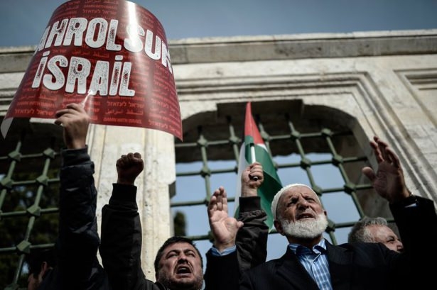 Türkiye 'Kahrolsun İsrail' sloganlarıyla inledi 41