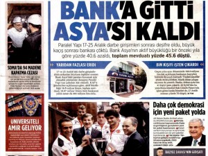 12 Kasım 2014 gazete manşetleri