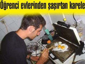 Öğrenci evlerinden şaşırtan kareler