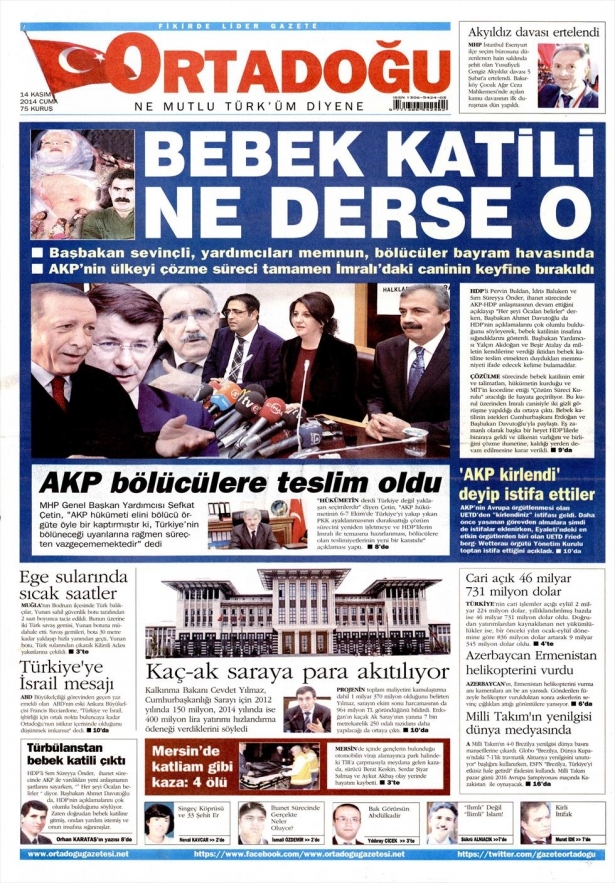 14 Kasım 2014 gazete manşetleri 13