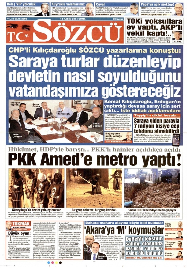 14 Kasım 2014 gazete manşetleri 15