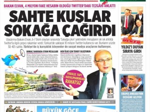 14 Kasım 2014 gazete manşetleri