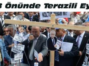 MEB önünde terazili eylem