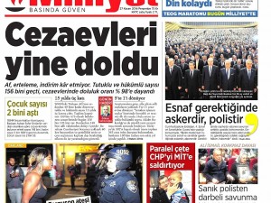 27 Kasım 2014 gazete manşetleri