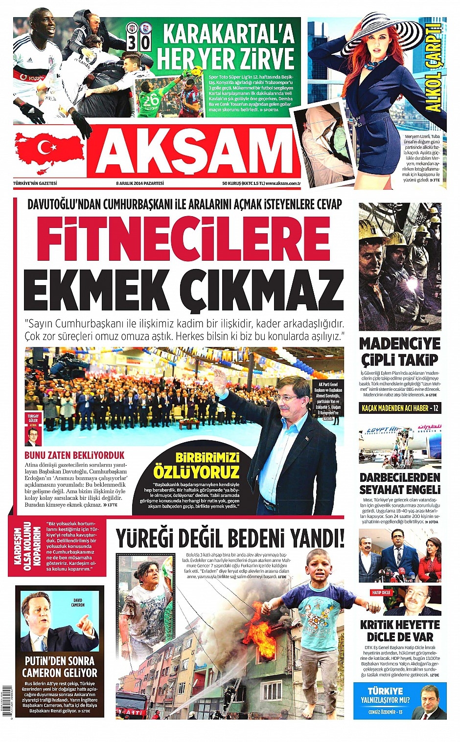 8 Aralık 2014 gazete manşetleri 10
