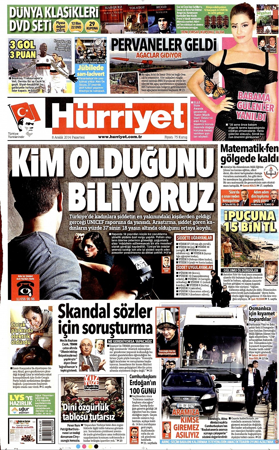 8 Aralık 2014 gazete manşetleri 21