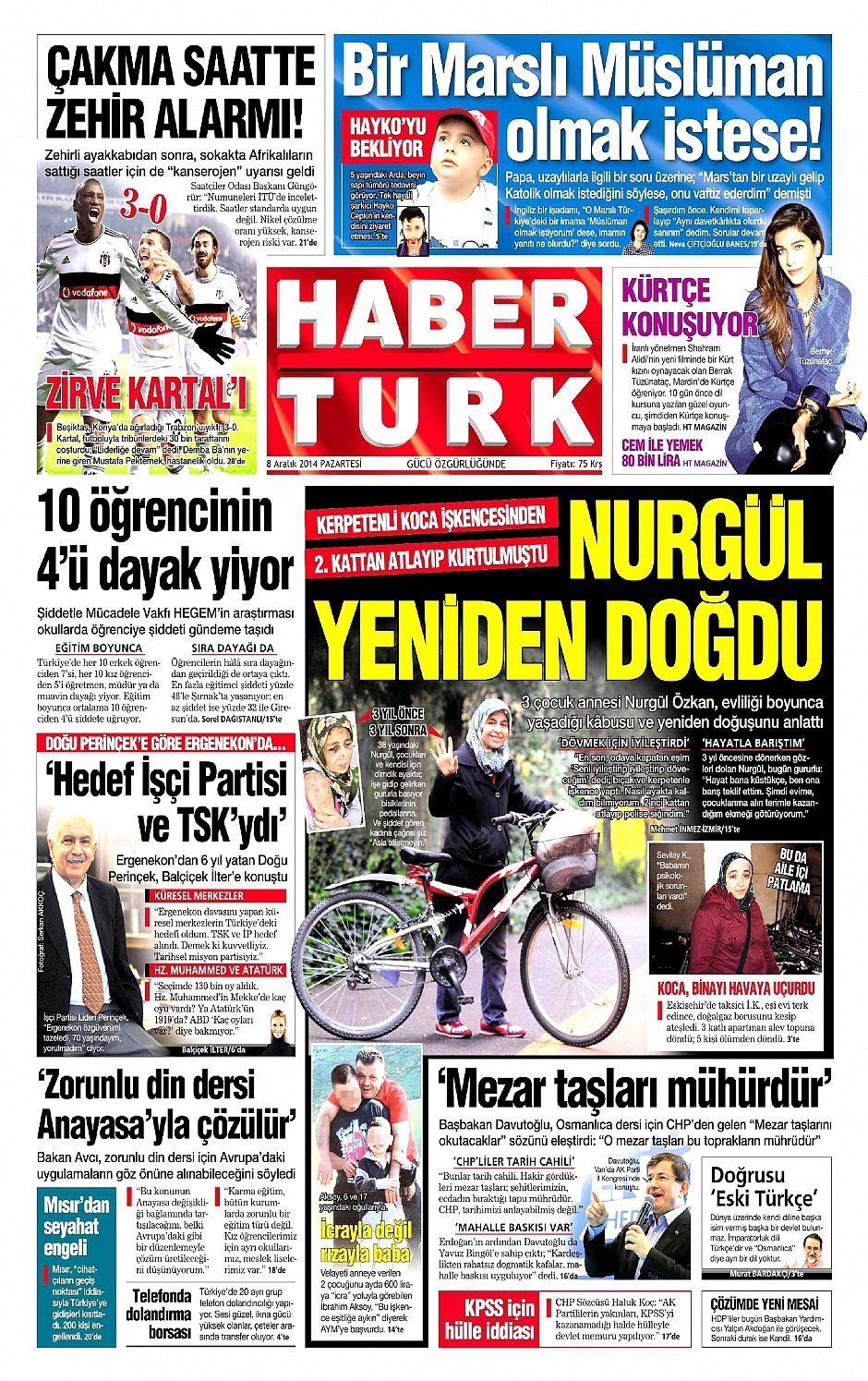 8 Aralık 2014 gazete manşetleri 4