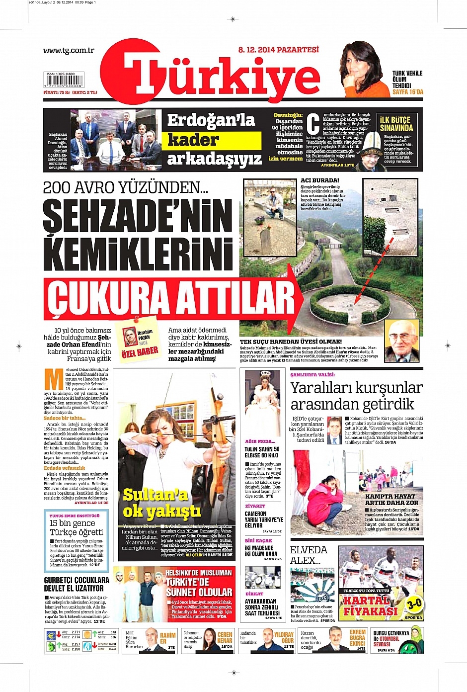 8 Aralık 2014 gazete manşetleri 9
