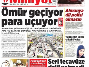 8 Aralık 2014 gazete manşetleri