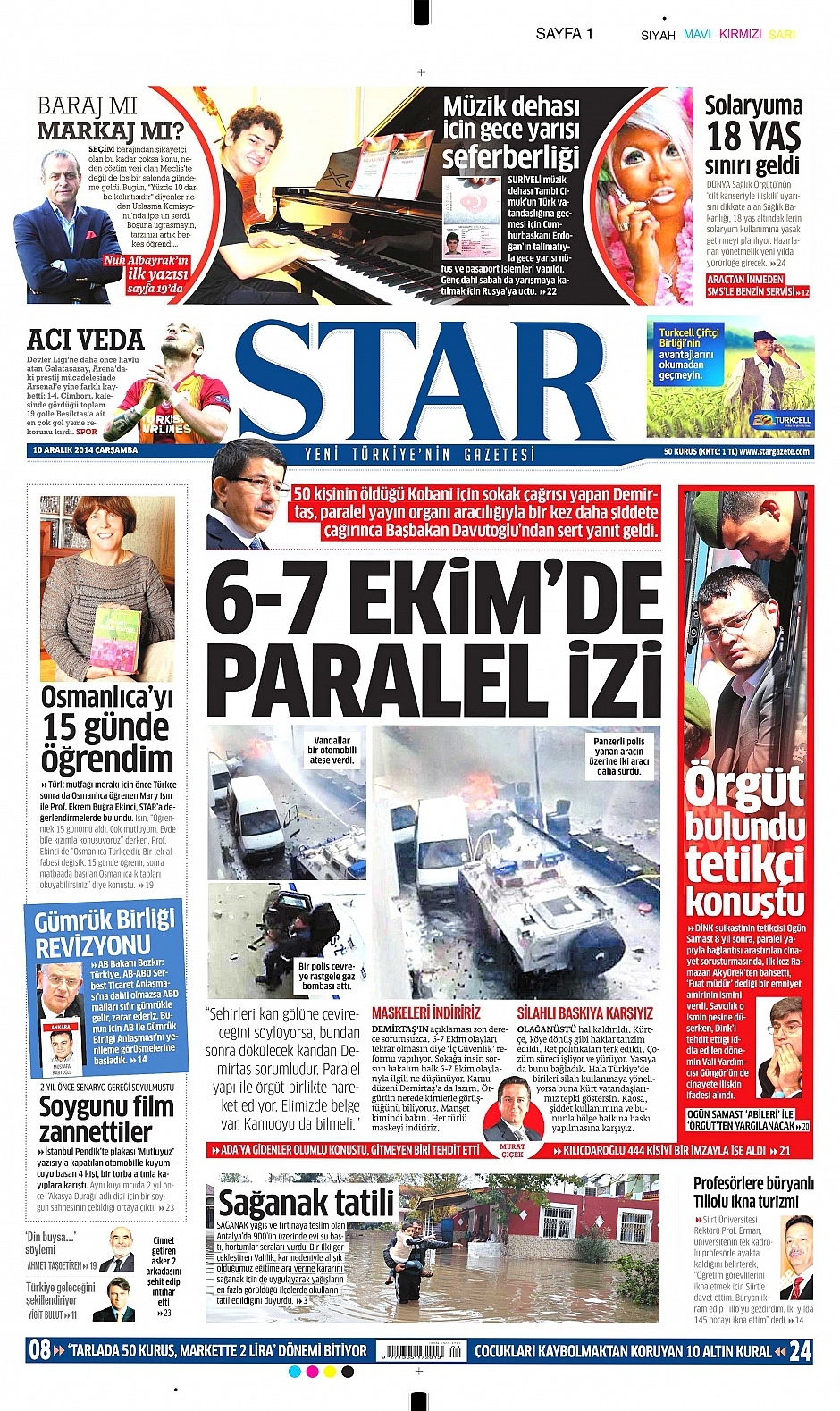 10 Aralık 2014 gazete manşetleri 11