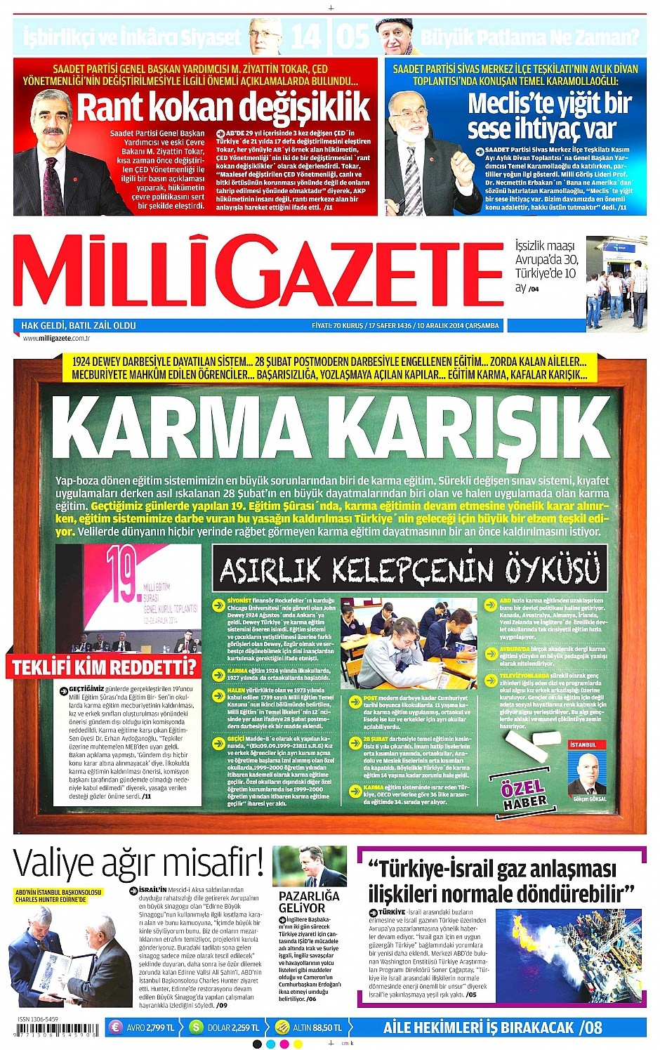 10 Aralık 2014 gazete manşetleri 15