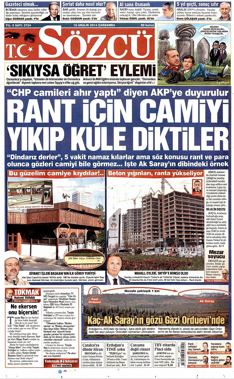 10 Aralık 2014 gazete manşetleri 20