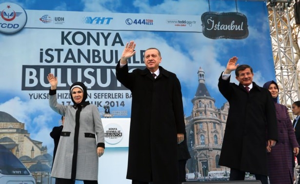 Erdoğan ve Davutoğlu hızlı tren açılış törenine katıldı 3