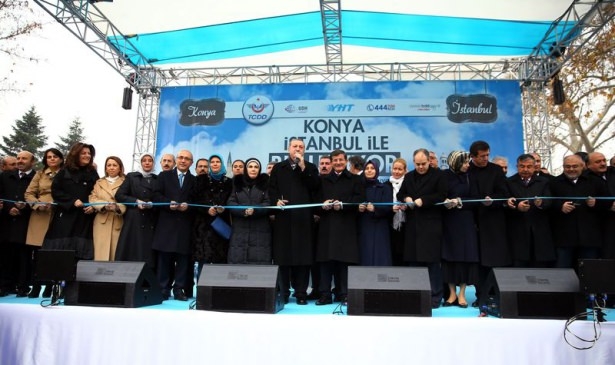Erdoğan ve Davutoğlu hızlı tren açılış törenine katıldı 4