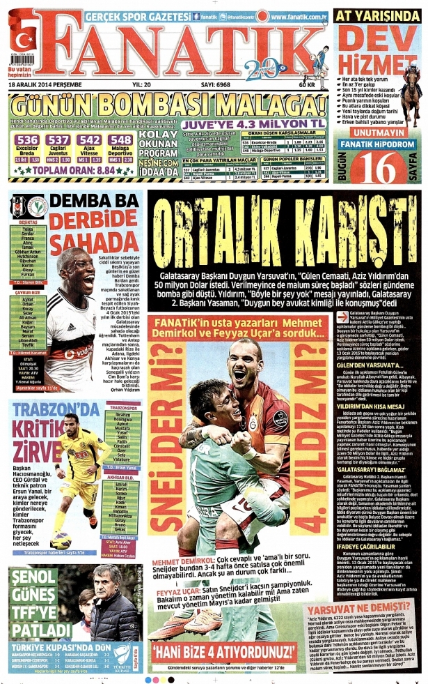 18 Aralık 2014 gazete manşetleri 21