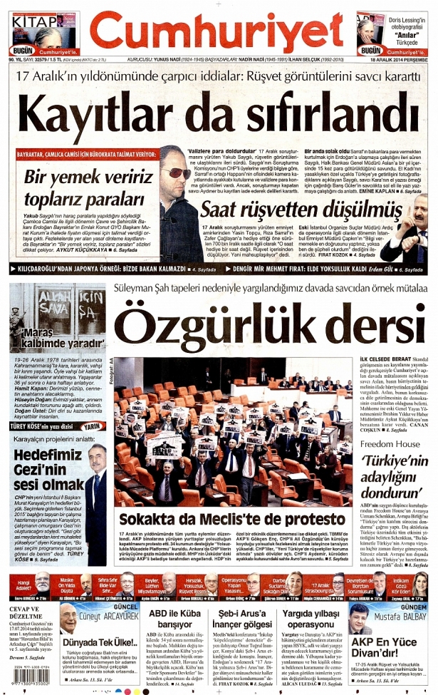 18 Aralık 2014 gazete manşetleri 8