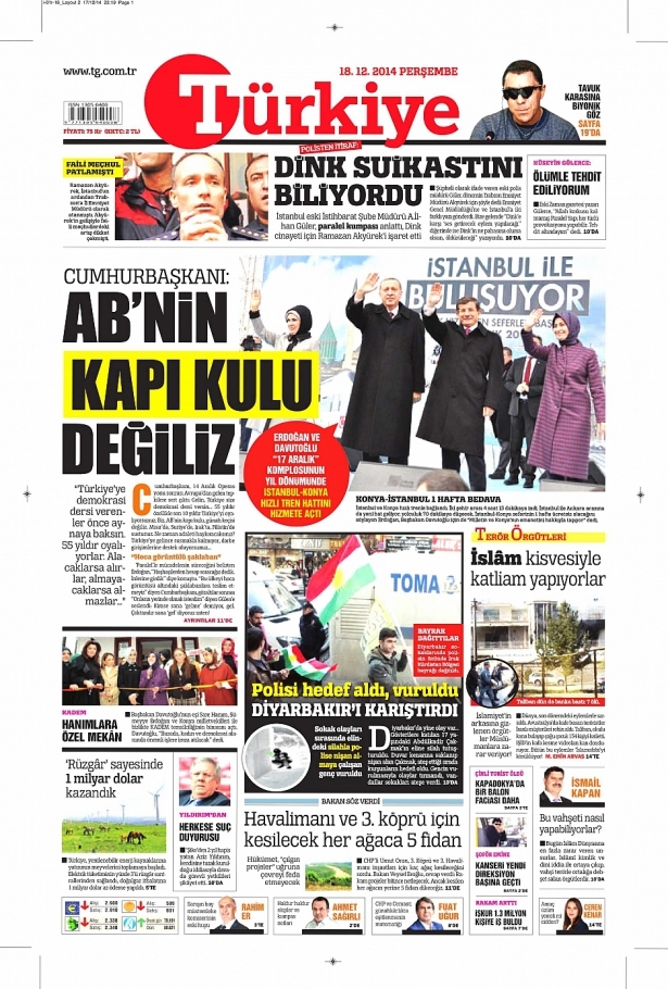 18 Aralık 2014 gazete manşetleri 9