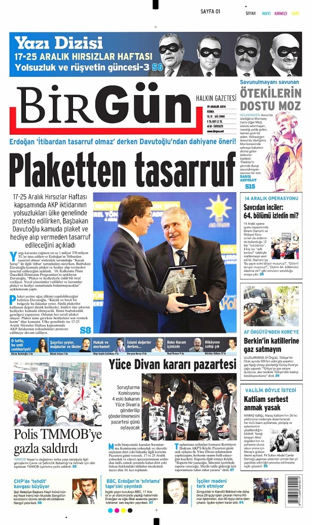 19 Aralık 2014 gazete manşetleri 14