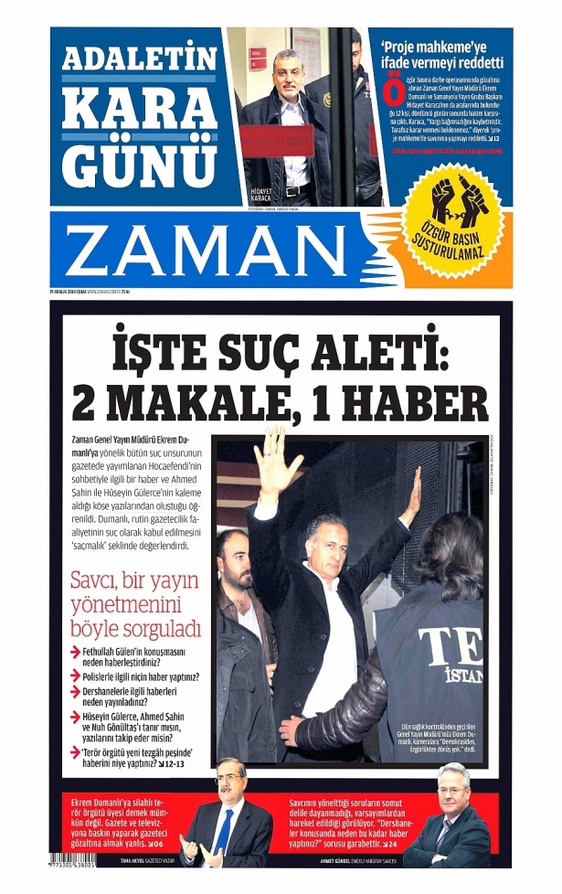 19 Aralık 2014 gazete manşetleri 5