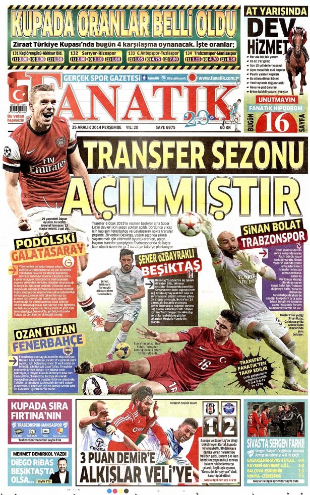 25 Aralık 2014 gazete manşetleri 22