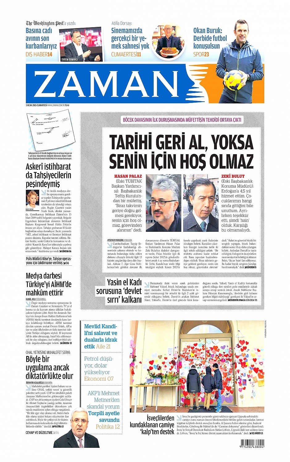 3 Ocak 2015 gazete manşetleri 5