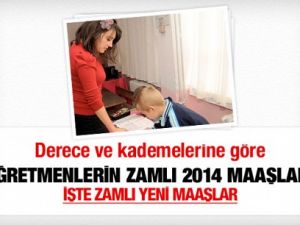 Öğretmenlerin 2014 zamlı maaşları