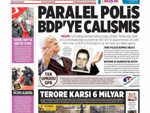 12 Ocak 2015 gazete manşetleri