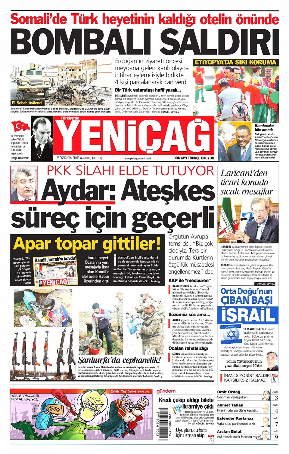 23 Ocak 2015 5 gazete manşetleri 20