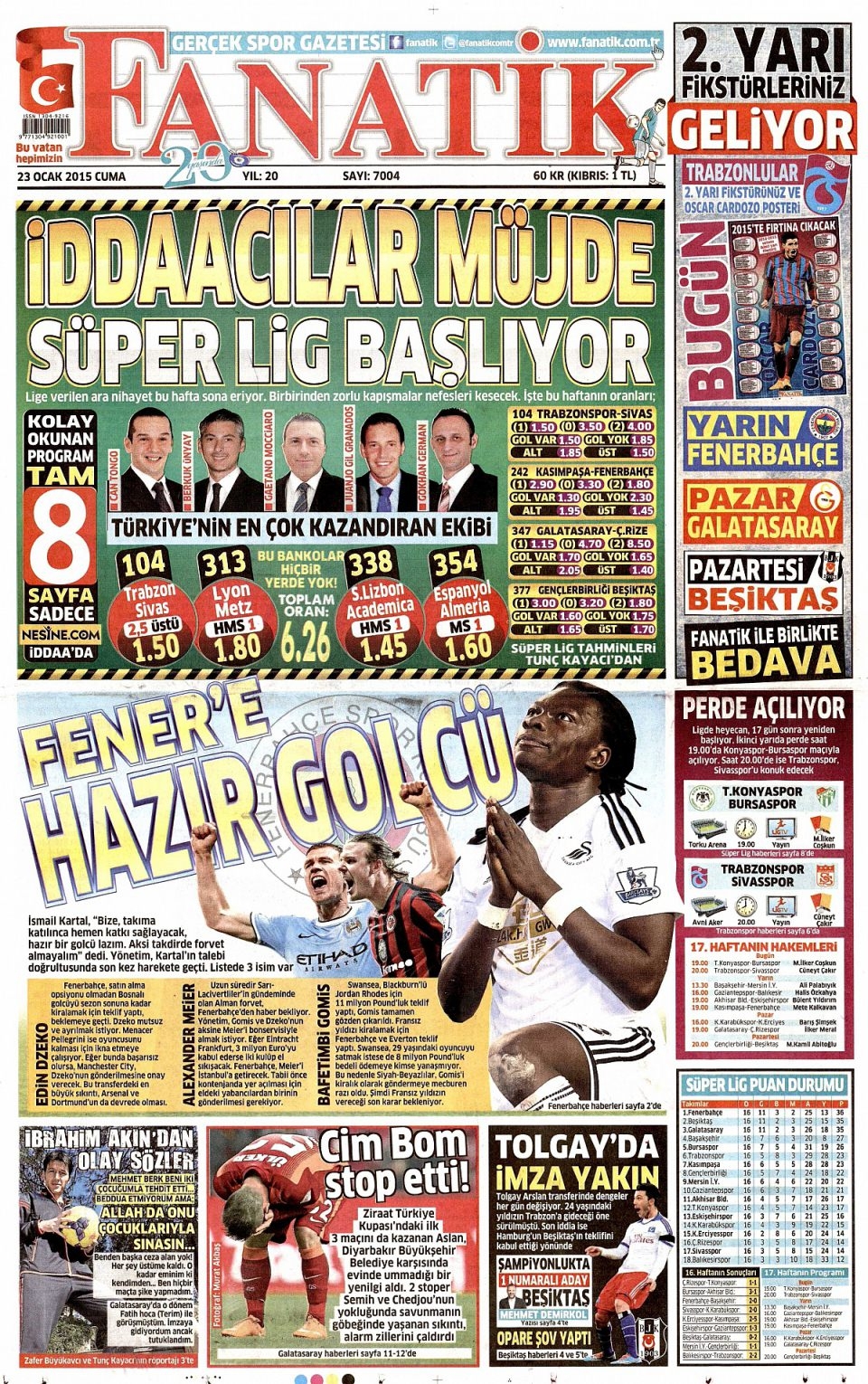 23 Ocak 2015 5 gazete manşetleri 22