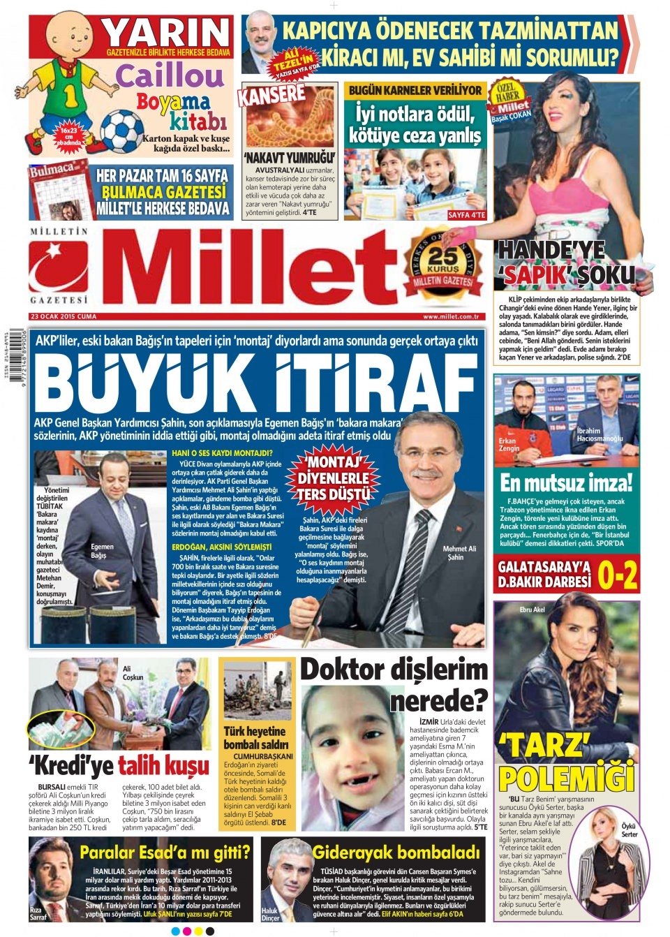 23 Ocak 2015 5 gazete manşetleri 29