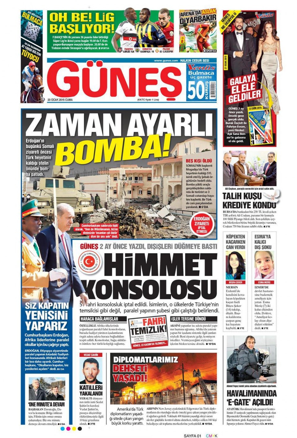 23 Ocak 2015 5 gazete manşetleri 6