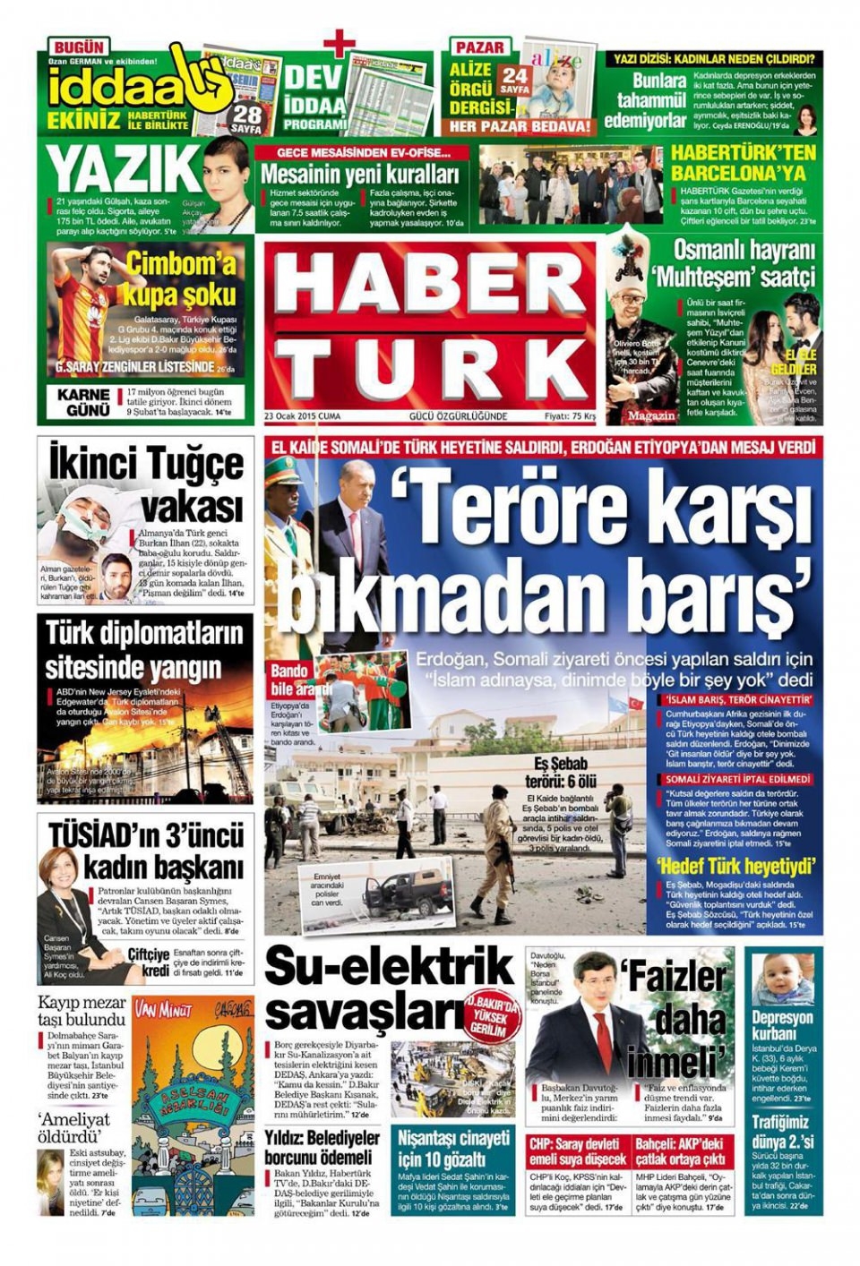 23 Ocak 2015 5 gazete manşetleri 7