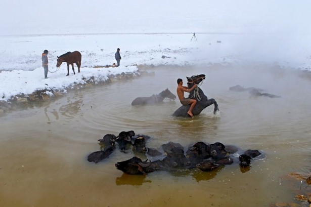 Dondurucu soğukta kaplıca keyfi 10