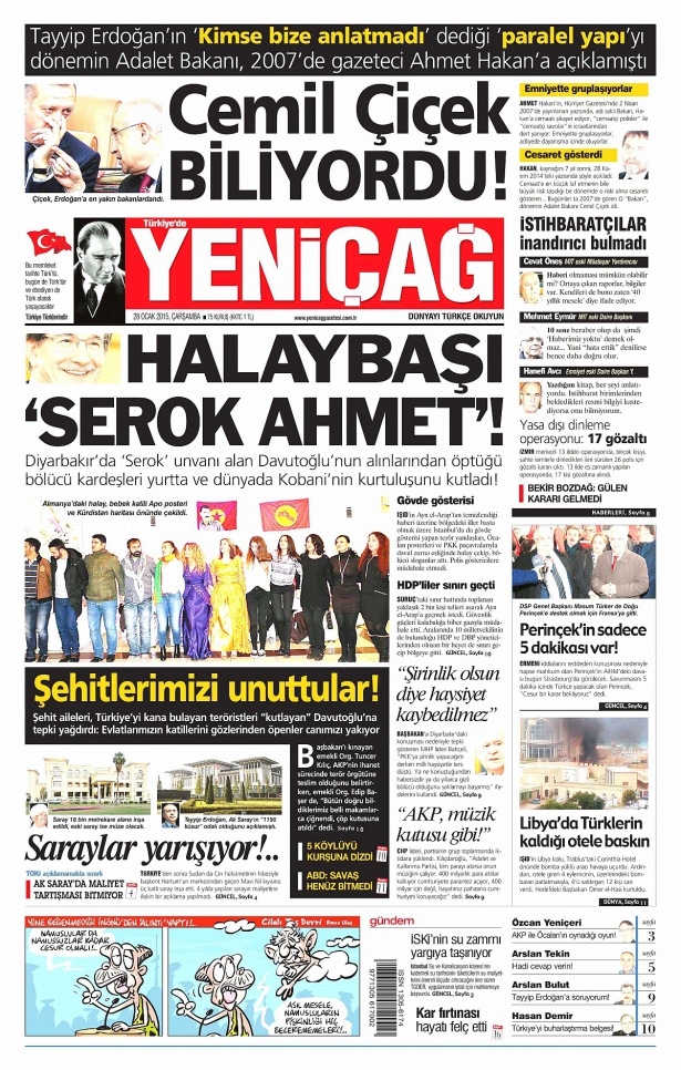 28 Ocak 2015 gazete manşetleri 24