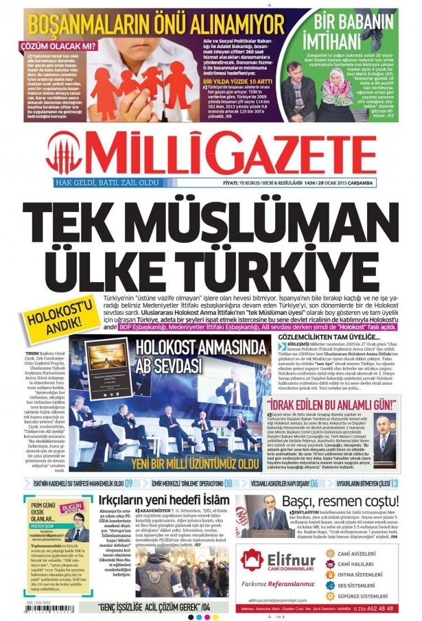 28 Ocak 2015 gazete manşetleri 7