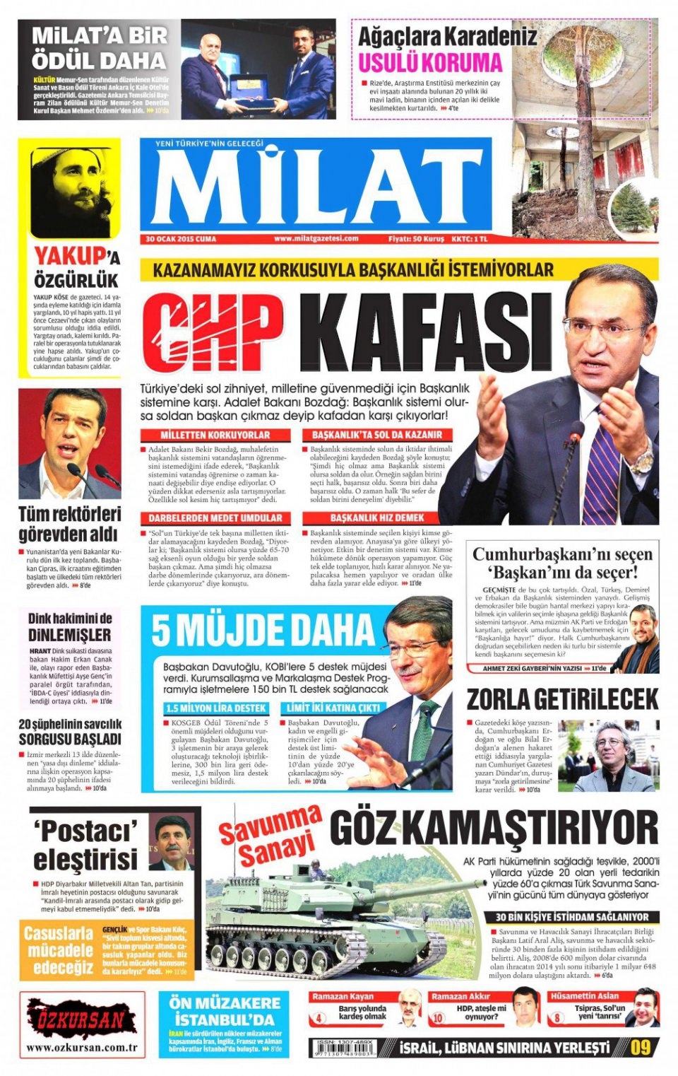 30 Ocak 2015 gazete manşetleri 25