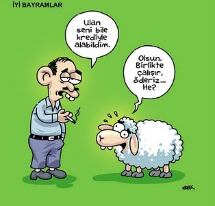 Kurbanlık karikatürler tam şenlik! 2