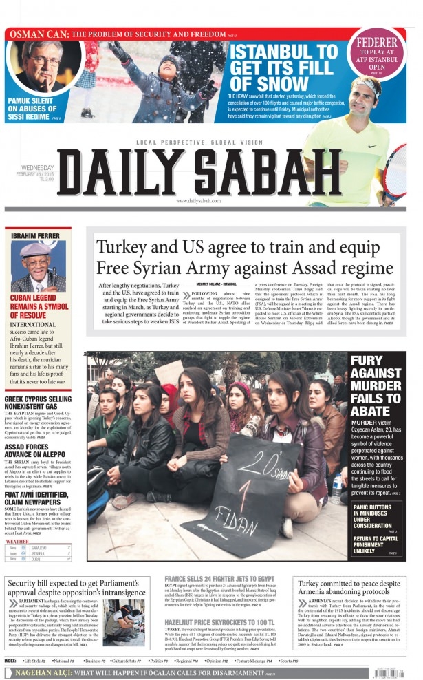 18 Şubat 2015 gazete manşetleri 25