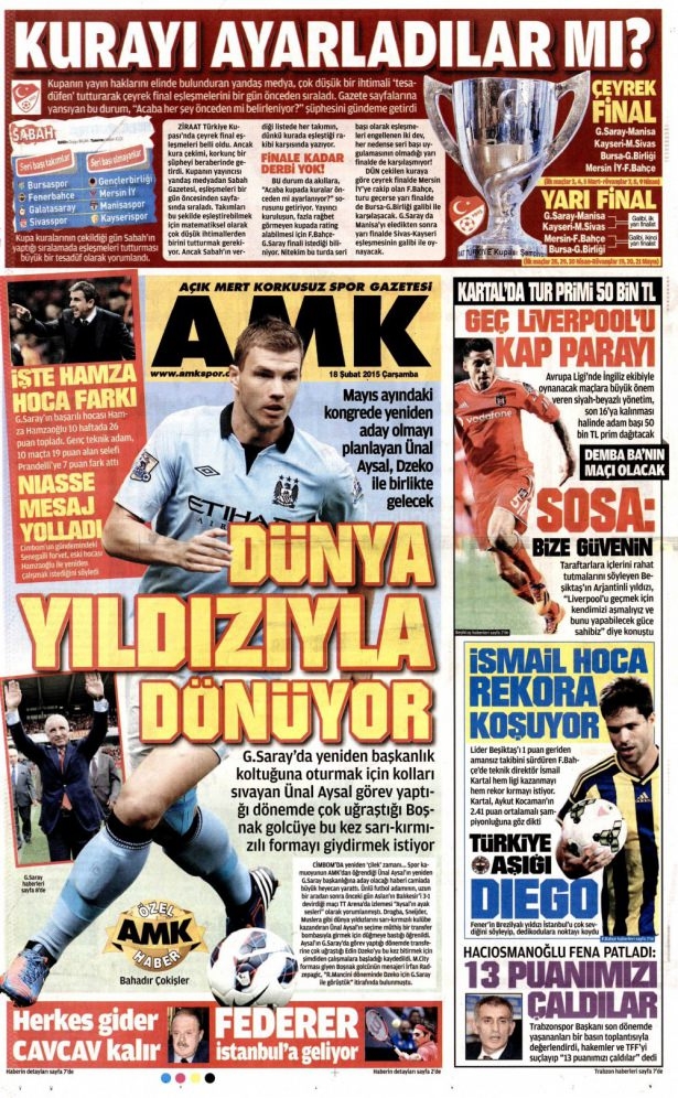 18 Şubat 2015 gazete manşetleri 26