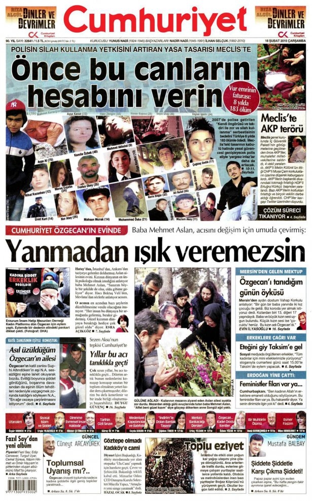 18 Şubat 2015 gazete manşetleri 28