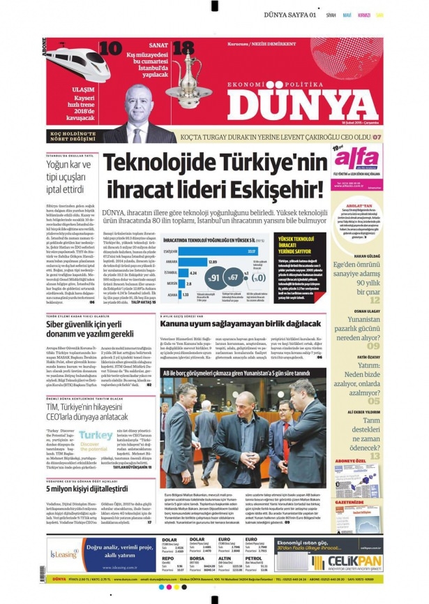 18 Şubat 2015 gazete manşetleri 29
