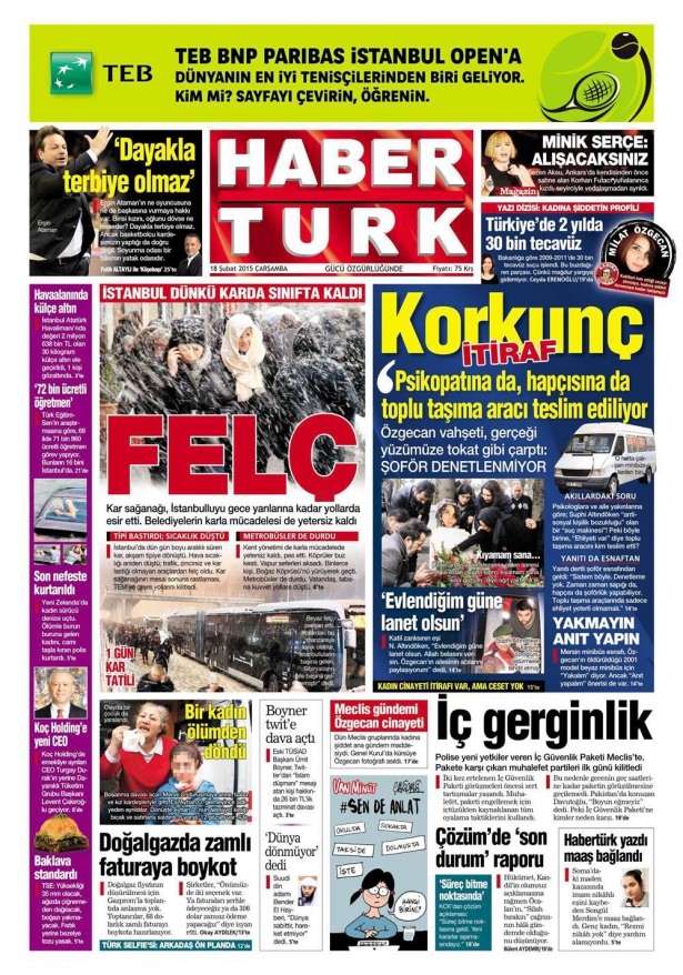 18 Şubat 2015 gazete manşetleri 4